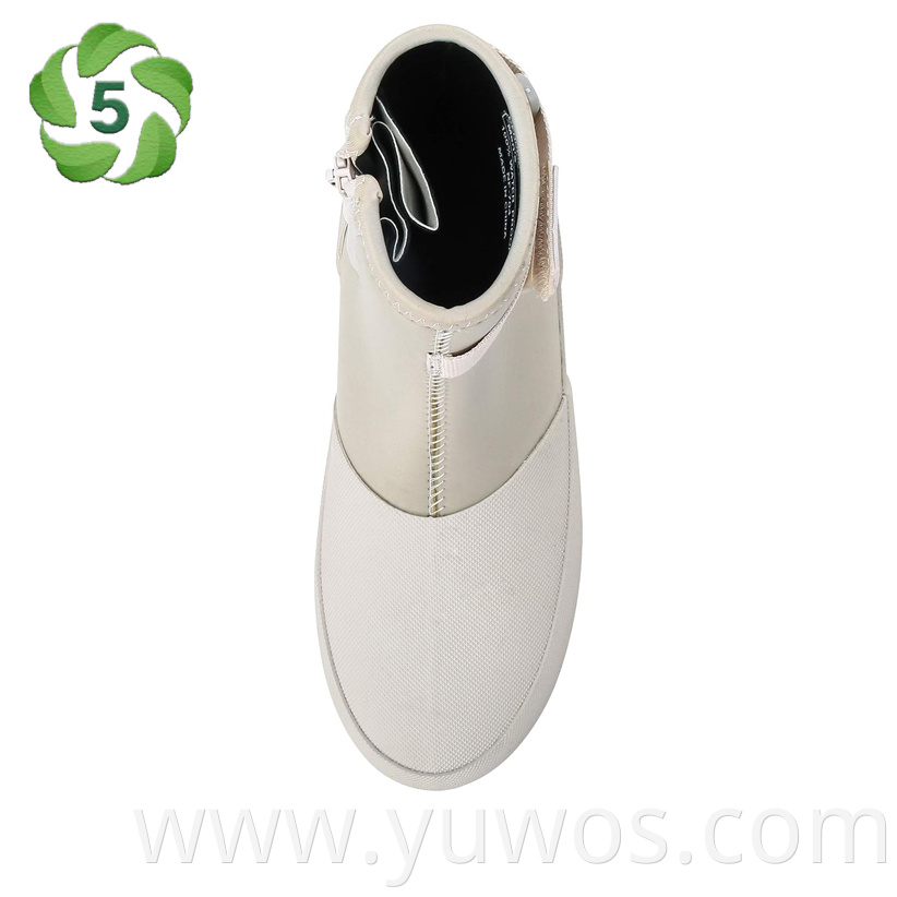 Duck And Fish Neoprene Beige Flat Wading Shoe Jpg